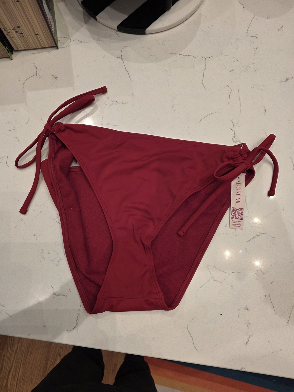Red Side-Tie Bikini Bottoms